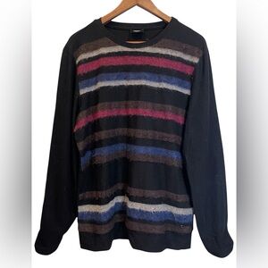 Fendi Roma Made in Italy Mohair Wool Stripe Sweater IT 50 M/L Designer